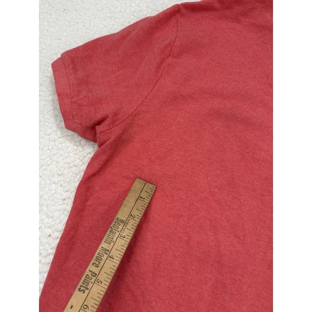 Polo Ralph Lauren Mens Polo Shirt Short‎ Sleeve Large Red Custom Slim Fit Cotton